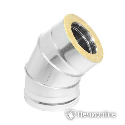 Колено 135° (45°) Теплов и Сухов Отвод Термо 45* ОТ-Р 430-0.5/оцинковка D150/210 в Кирове