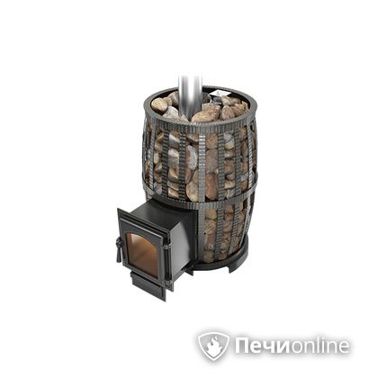 Дровяная печь-каменка Везувий Легенда Русский пар Ковка 24 (270) в Кирове