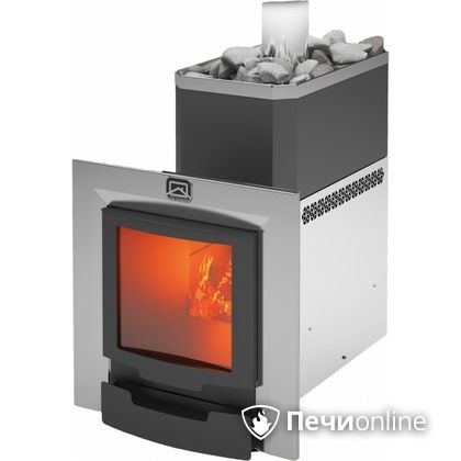 Дровяная банная печь Теплодар Русь 12 ЛНЗП Панорама Профи (дверь 17 с обрамлением) в Кирове