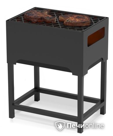 Мангал Везувий Турист №1 с чугунной решеткой "СТЕЙК" на подставке в Кирове