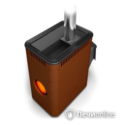 Дровяная банная печь TMF  Аврора Inox ДА Иллюминатор терракота  в Кирове