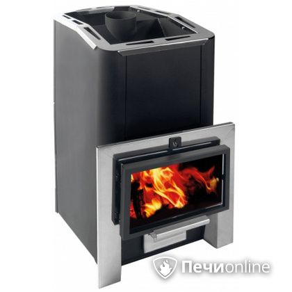 Дровяная банная печь Конвектика Ниагара 18 Плазма антрацит в Кирове