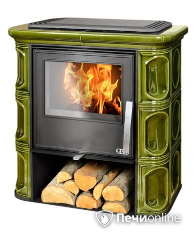 Печь-камин ABX Florencie, зеленая в Кирове