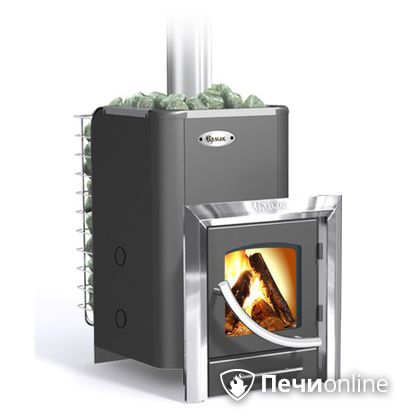 Дровяная банная печь Ермак 12ПС с панорамным стеклом в Кирове