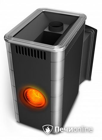 Дровяная банная печь TMF Аврора Inox Витра Иллюминатор антрацит НВ в Кирове