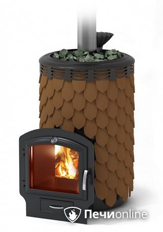 Дровяная банная печь TMF Альфа Панголина Лайт Inox ЧДБСЭ ЗК терракота в Кирове
