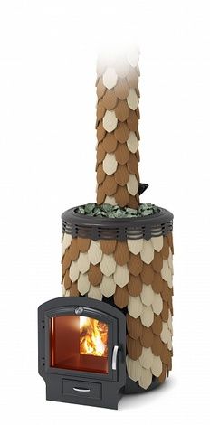 Дровяная банная печь TMF Альфа Панголина Inox ЧДБСЭ ЗК шамот- терракота в Кирове