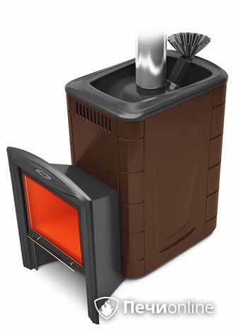 Дровяная банная печь TMF Гейзер 2014 Inox Витра ЗК шоколад в Кирове