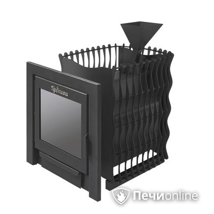 Дровяная банная печь Протопи Вулкан 18 Подкова Панорама в Кирове