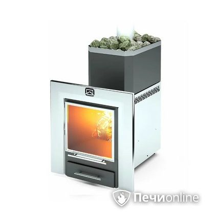Дровяная банная печь Теплодар Русь 18 ЛНЗП Профи Панорама (1.1) в Кирове
