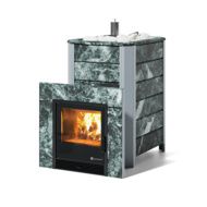 Дровяная печь-каменка ИзиСтим Ялта 35 (Змеевик), AISI 430