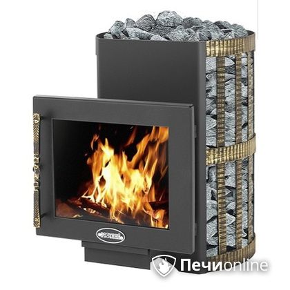 Дровяная банная печь Везувий Скиф Ковка 22 Панорама в Кирове