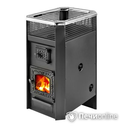 Дровяная банная печь Радуга ПБ-11 с теплообменником 6 мм прочистная дверца в Кирове