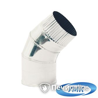 Дымоход УМК Отвод 135° D180 1.0мм нержавейка в Кирове