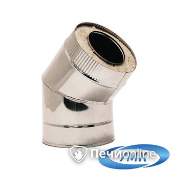 Дымоход УМК Сэндвич-отвод 135°  D200х280 Н+Оц 0.5мм 0.5мм по воде в Кирове