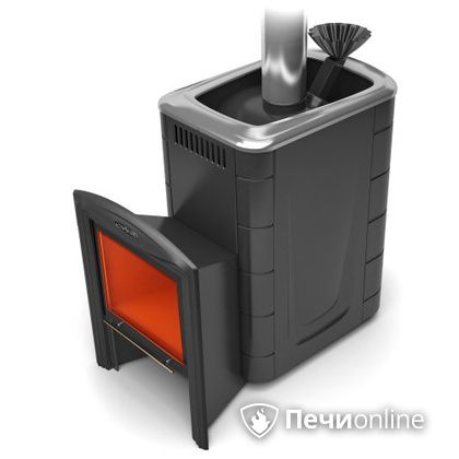 Дровяная банная печь TMF Гейзер 2014 Carbon Витра антрацит в Кирове