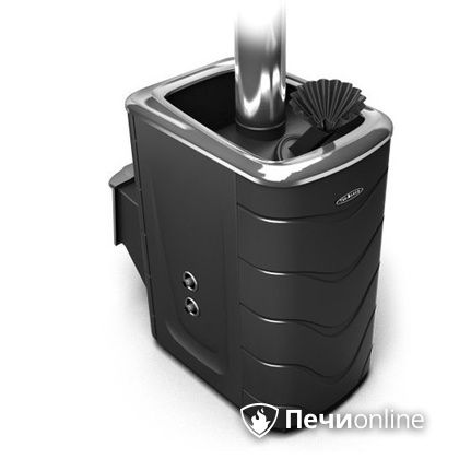 Дровяная банная печь TMF Гейзер 2014 Carbon с теплообменником дверь из нержавейки антрацит в Кирове