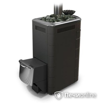 Дровяная банная печь TMF Гейзер XXL 2017 Inox дверь из нержавейки закрытая каменка антрацит в Кирове