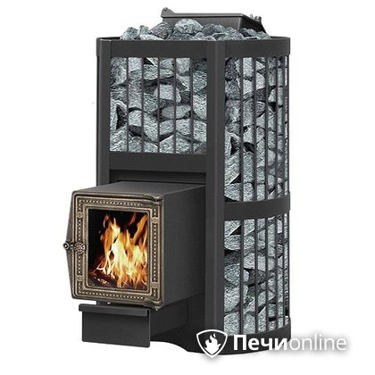 Дровяная банная печь Везувий Ураган Стандарт 22 (ДТ-4С) с закрытой каменкой чугун в Кирове