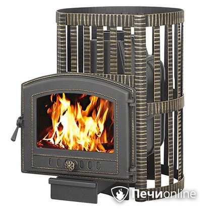 Дровяная банная печь Везувий Легенда Ковка 28 (224) чугун в Кирове